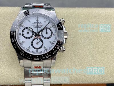 AAA Swiss Clone Rolex Daytona Panda 904L Stainless Steel Watch Swiss 7750